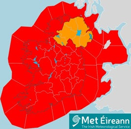 Storm Éowyn Red Warning Alert