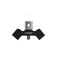 V-BARS SAT ALUMINUM 5/16  40° STRAIGHT BLACK